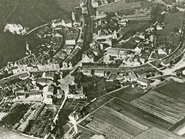 Flugaufnahme von Bruneck, 1916